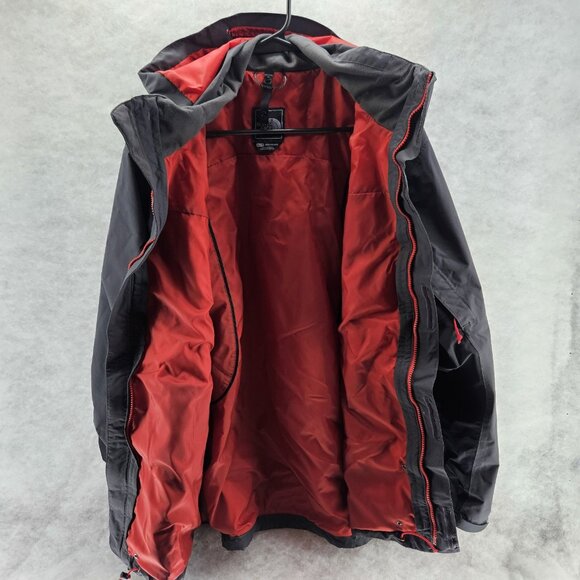 The North Face Men's Hyvent Black Gray Zip Up Hooded Jacket Coat XL SHELL ONLY - Picture 5 of 14